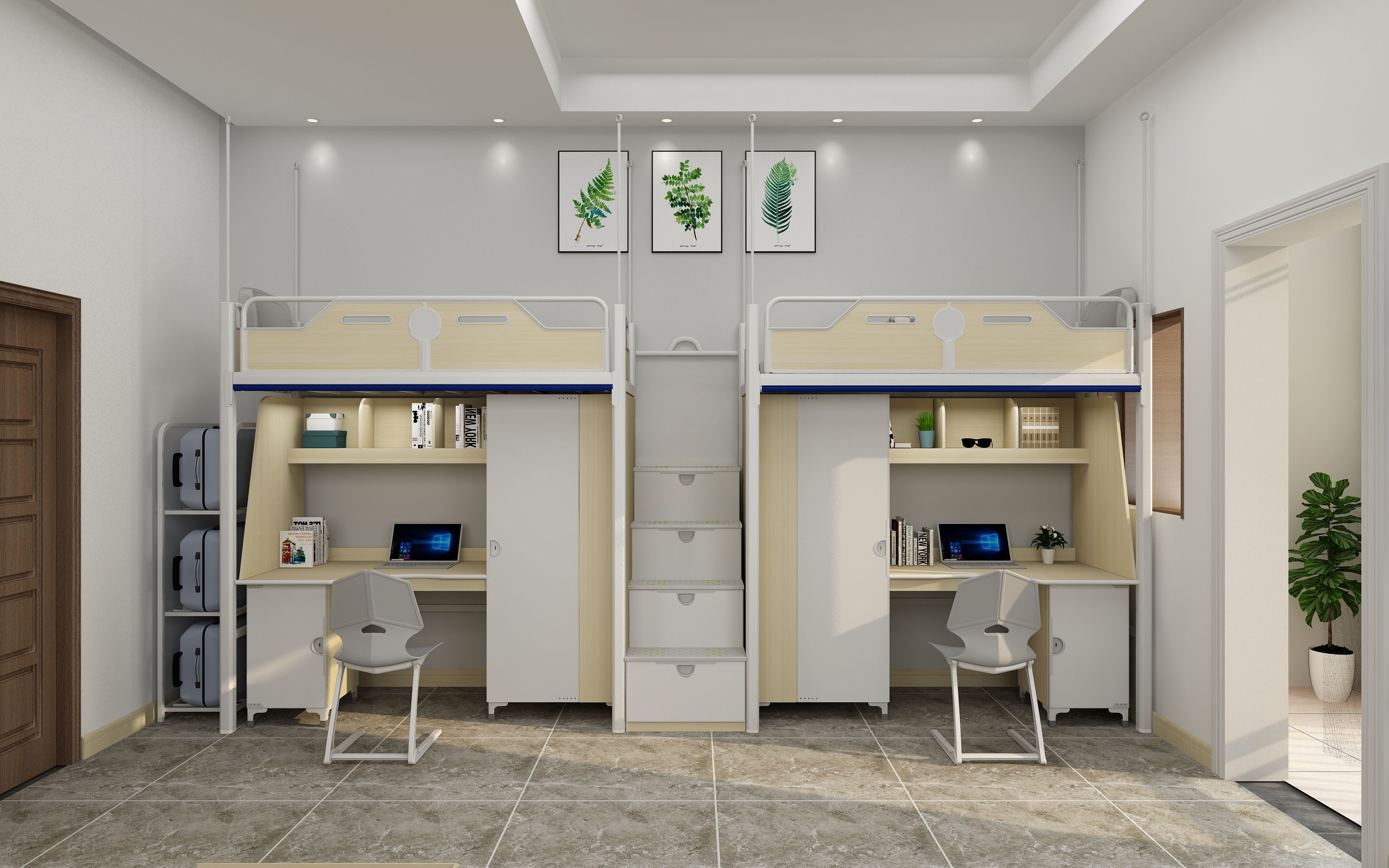 两联两位走梯公寓床